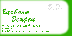 barbara demjen business card
