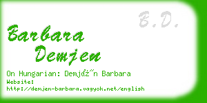 barbara demjen business card